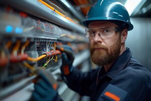 ai generated, electrician, control panel